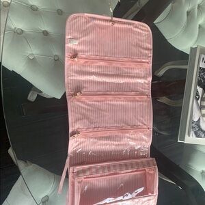 Victorias Secret Pink Striped Women's travel vanity bag! Great condition!